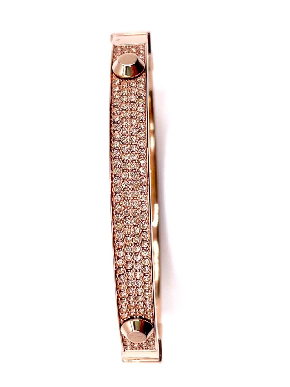 MICHAEL KORS ROSE GOLD-TONED CRYSTAL BANGLE